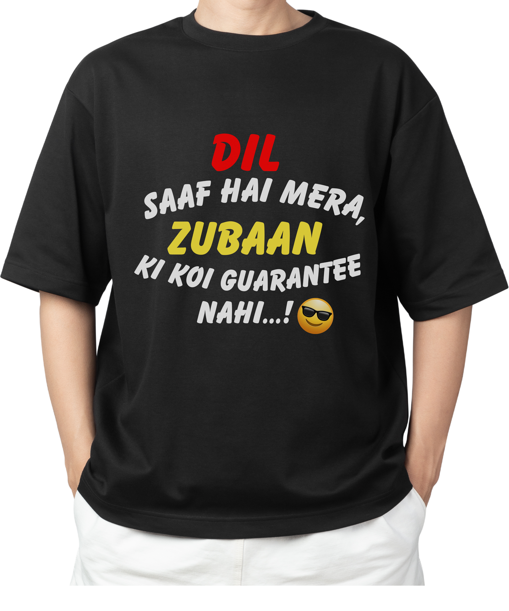 "Dil Saaf Hai Mera" Quote T-Shirt – Unisex Regular Fit