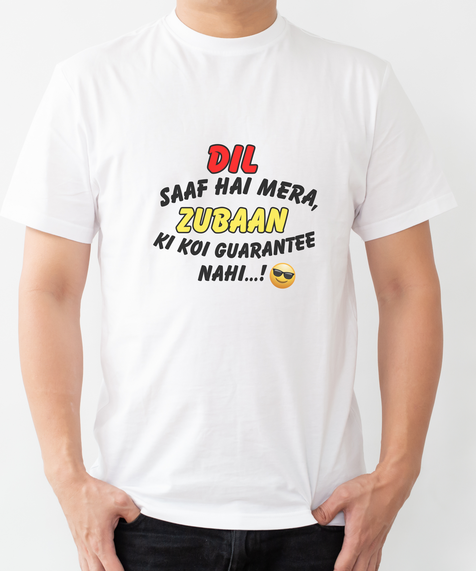 "Dil Saaf Hai Mera" Quote T-Shirt – Unisex Regular Fit