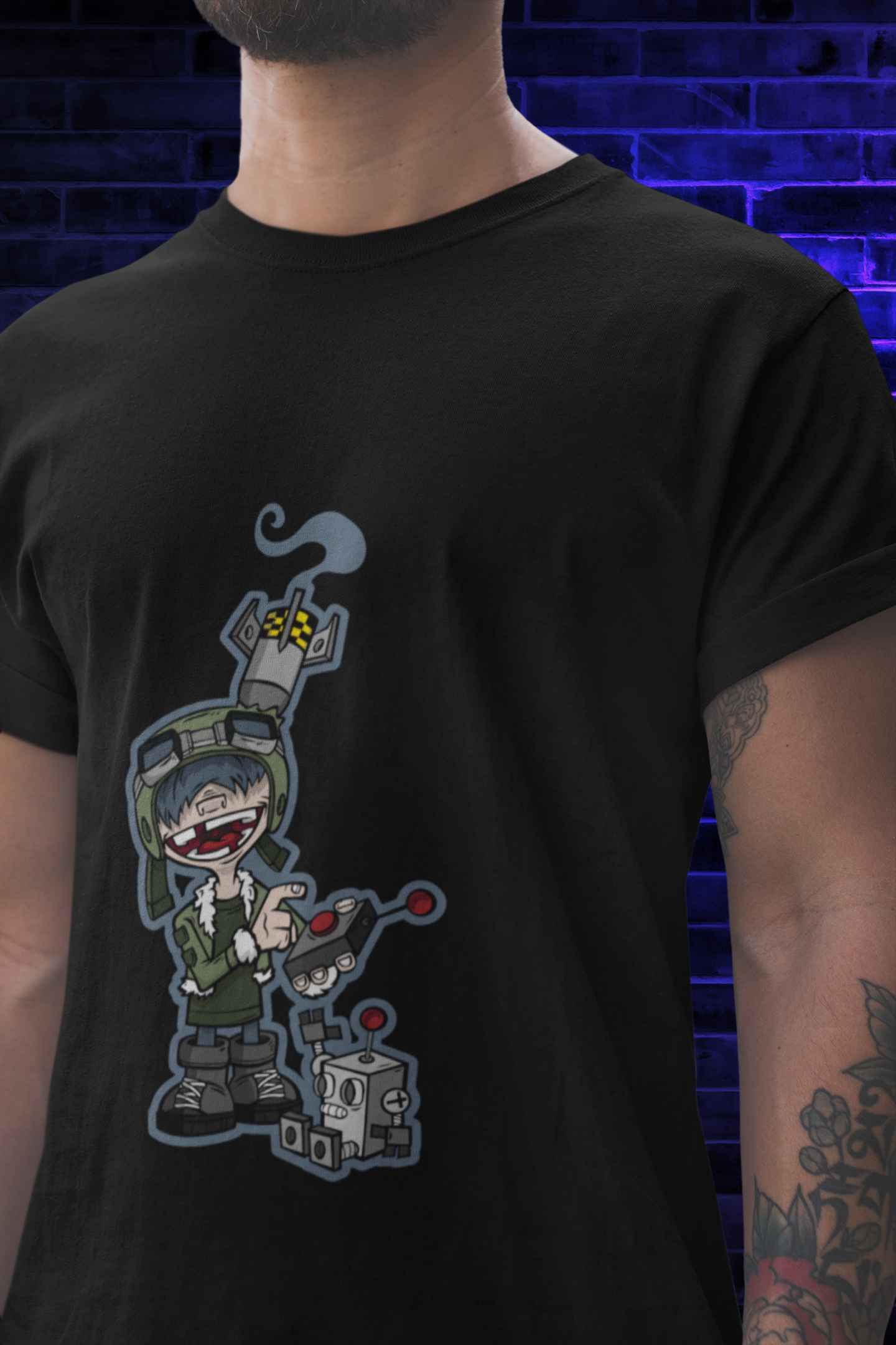 Gamer Commander Graphic Tee black
