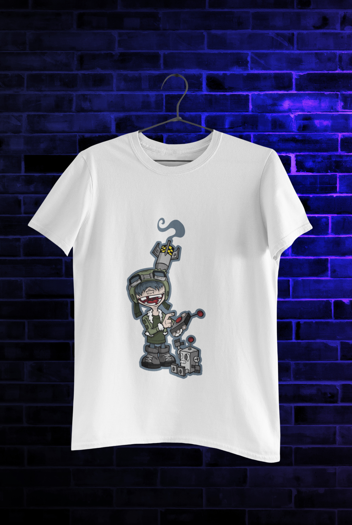 Gamer Commander Graphic Tee white