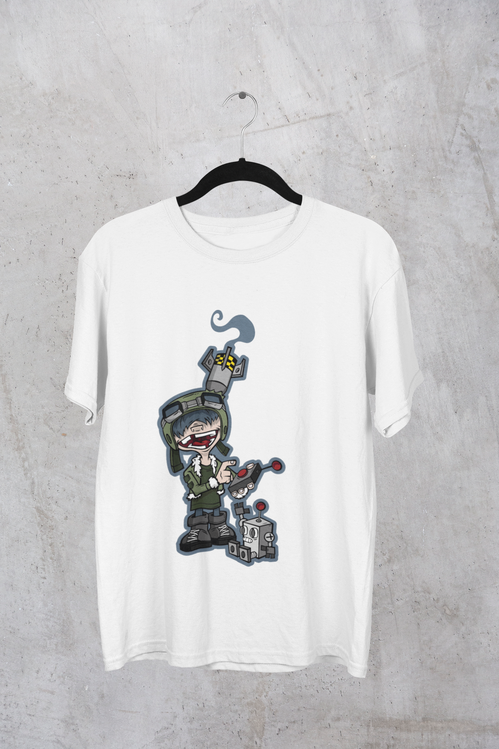 Gamer Commander Graphic Tee white