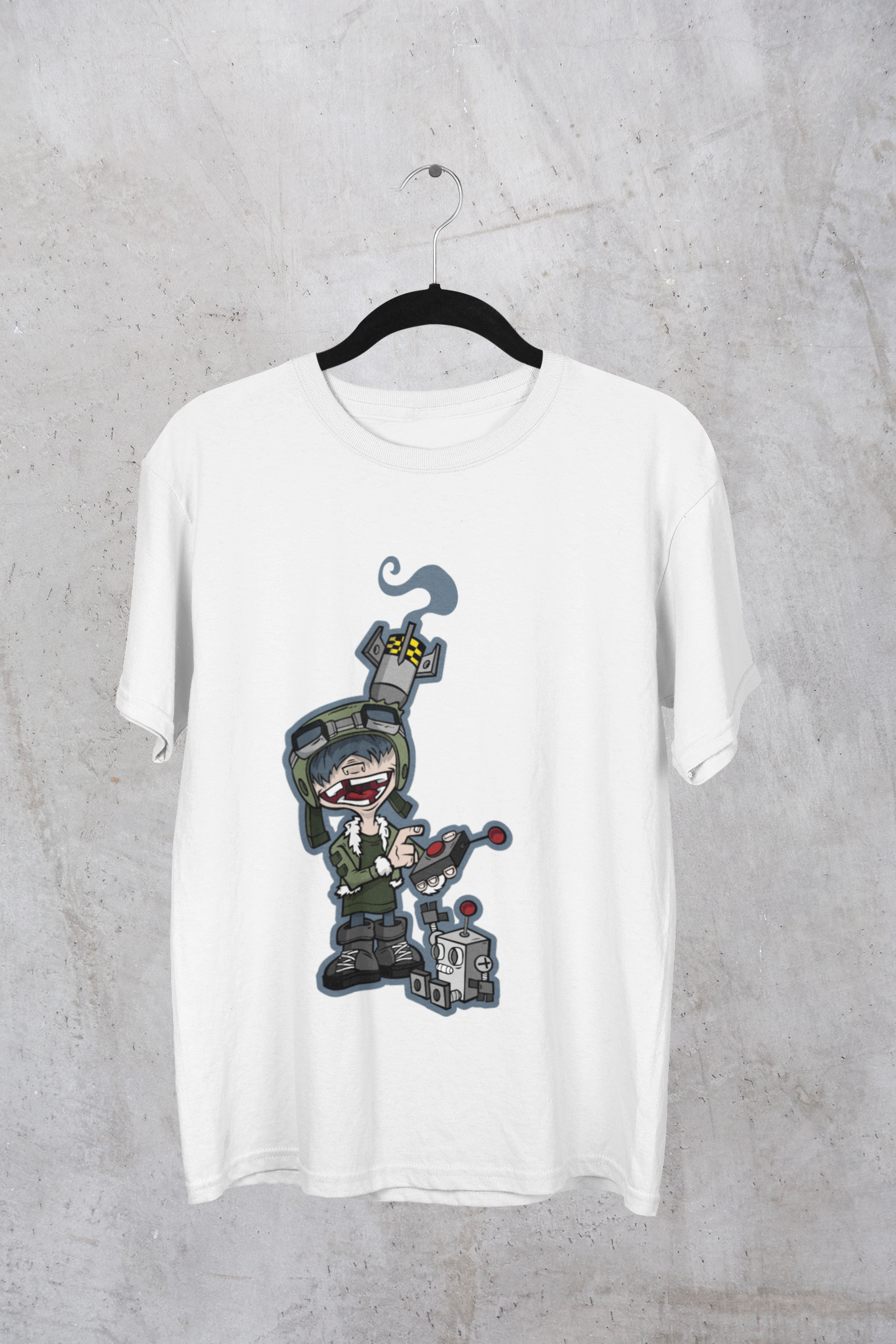 Gamer Commander Graphic Tee white