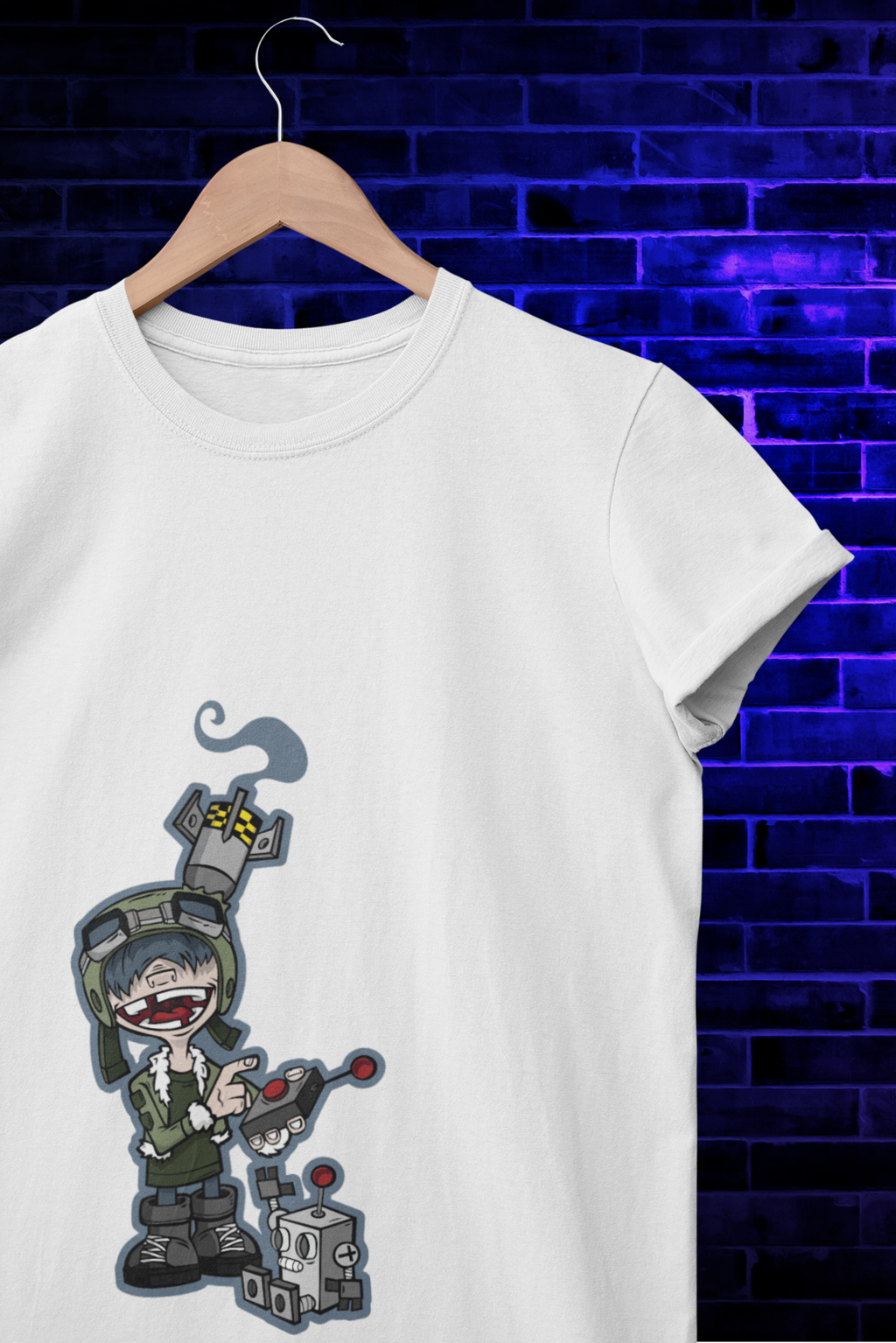 Gamer Commander Graphic Tee white