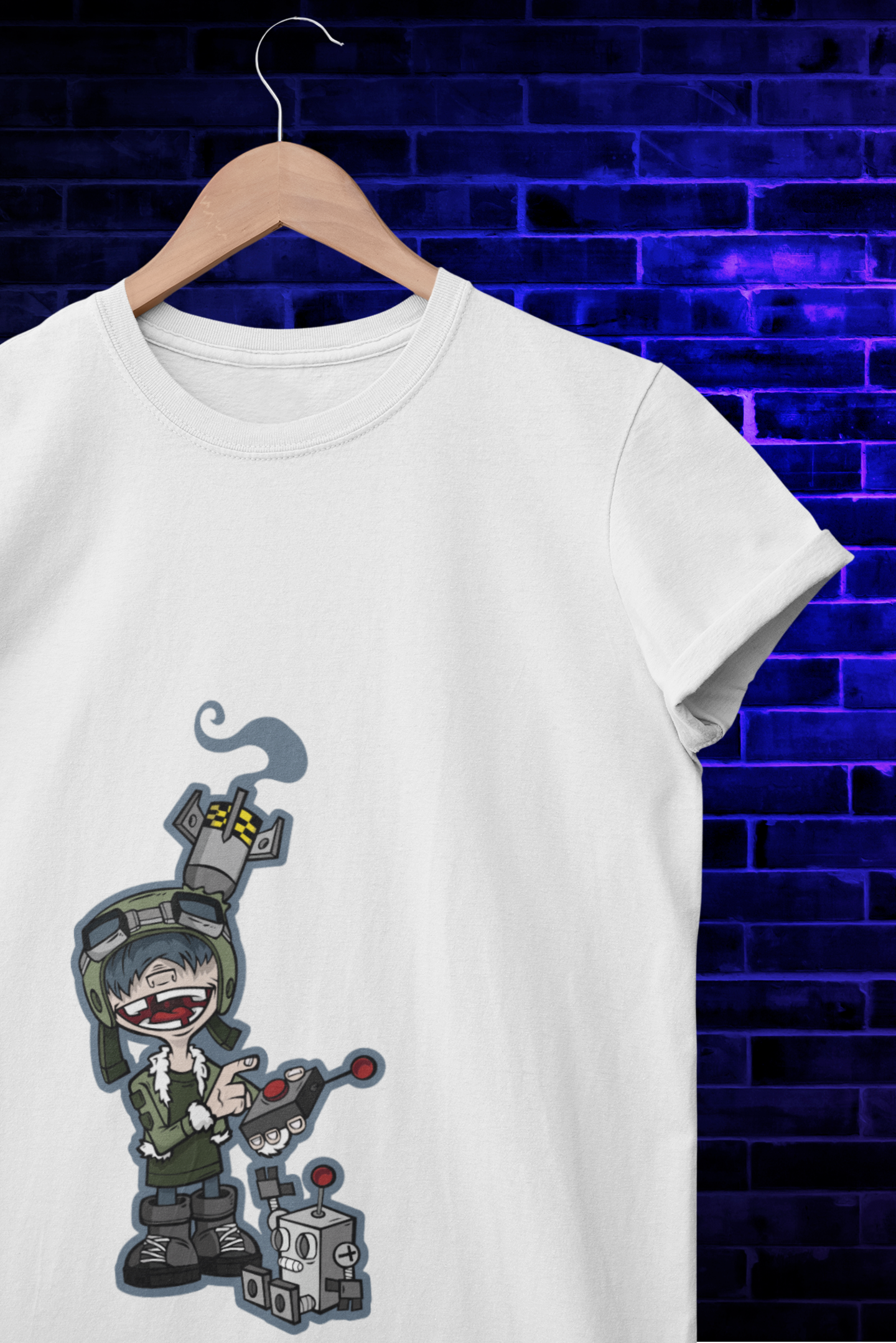 Gamer Commander Graphic Tee white