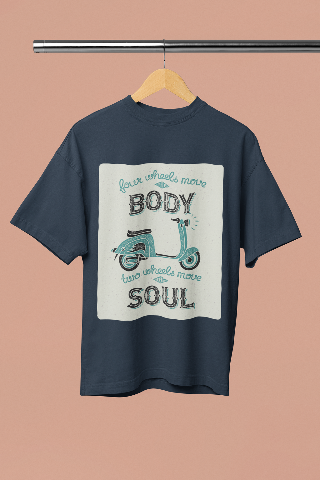 Soul Rider Oversized Tee navy blue