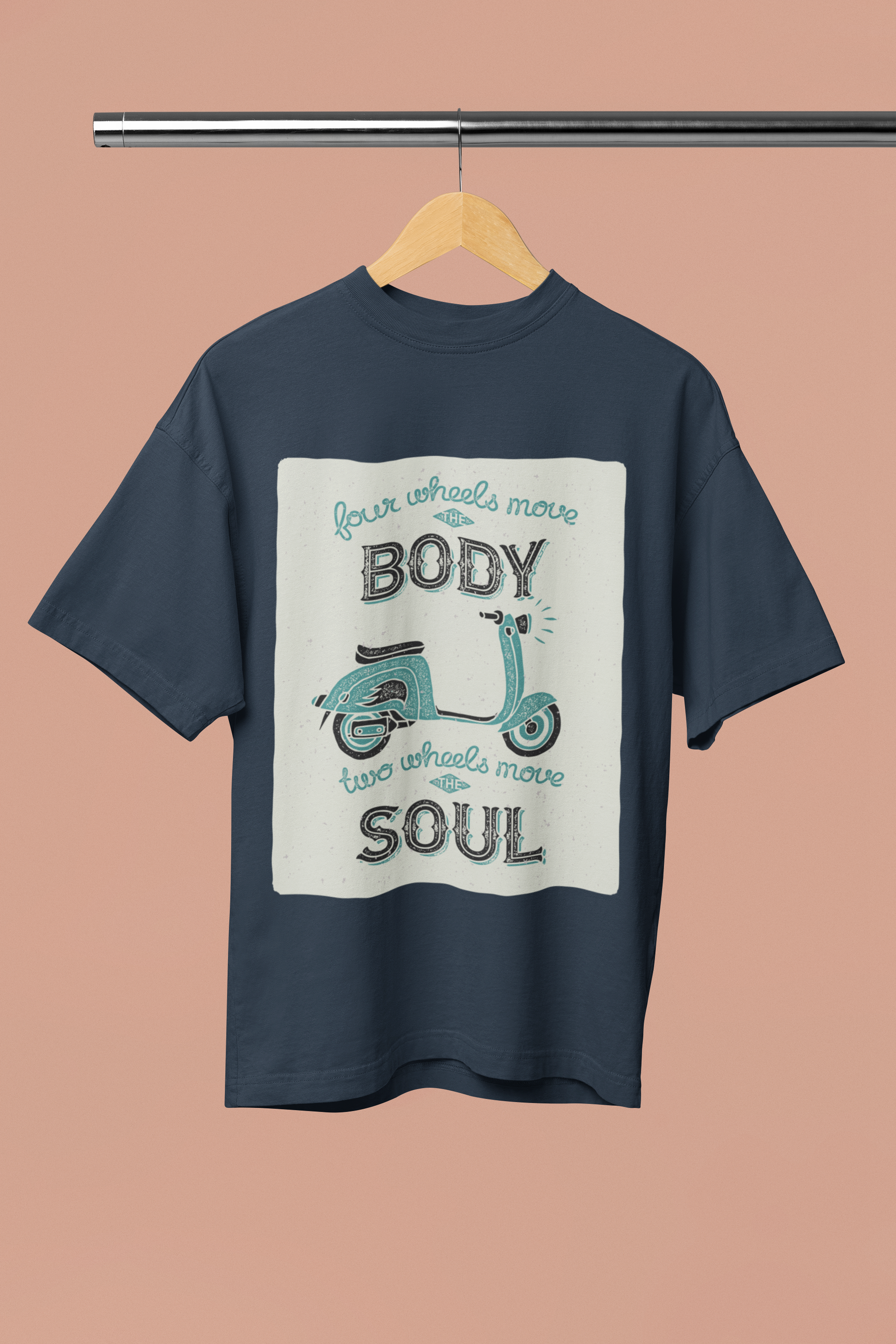 Soul Rider Oversized Tee navy blue