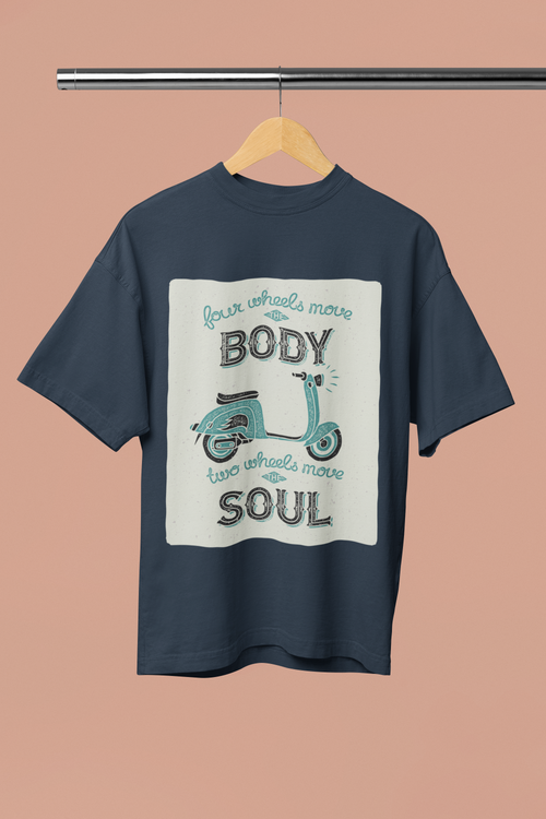Soul Rider Oversized Tee navy blue