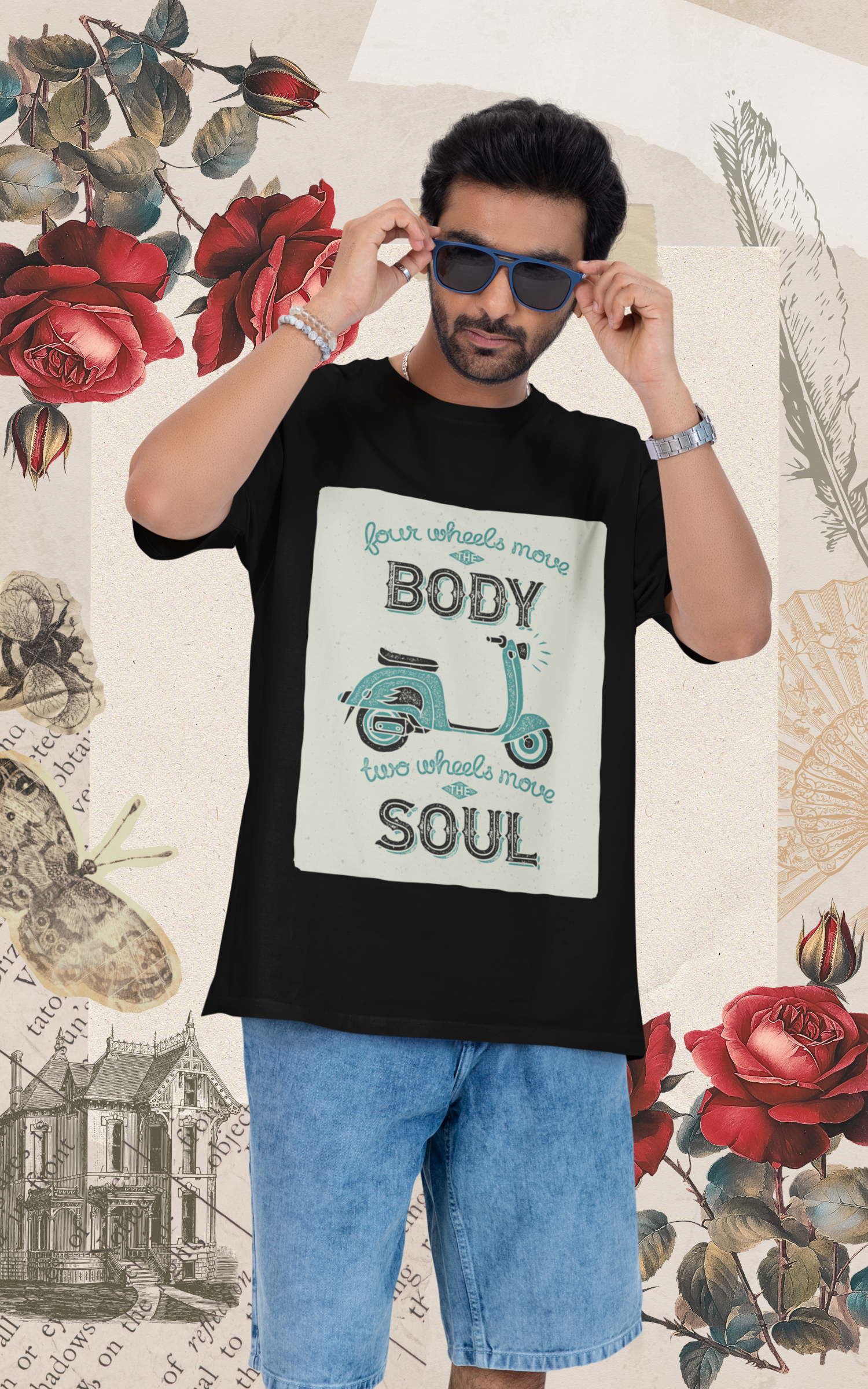 Soul Rider Oversized Tee navy black