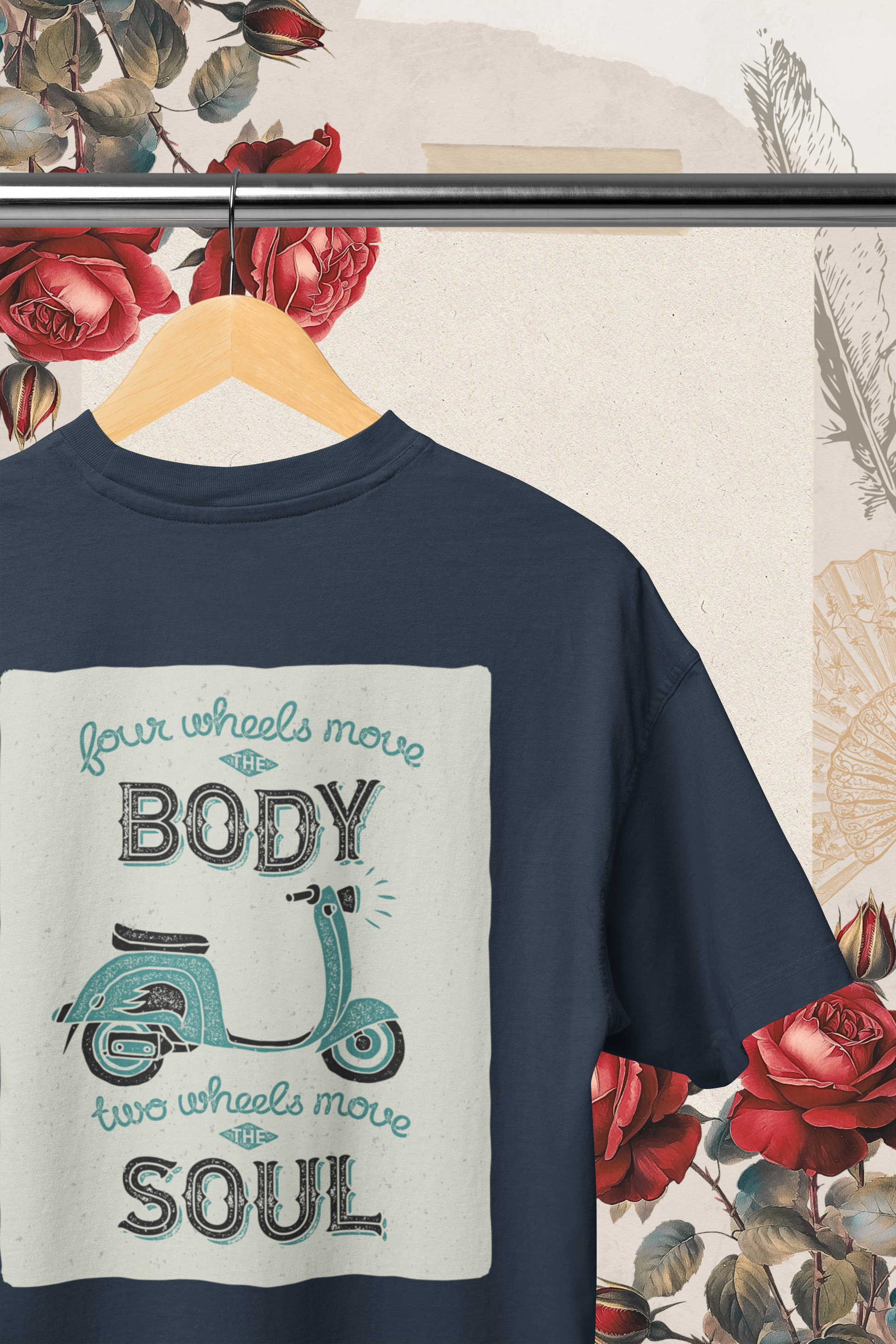 Soul Rider Oversized Tee navy blue