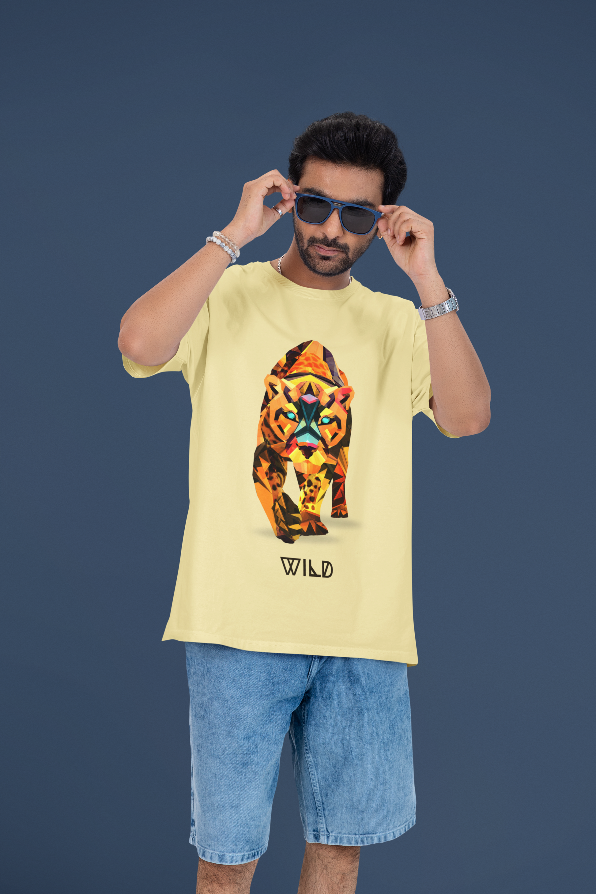 wild unisex t-shirt beige size S M L XL XXL XS