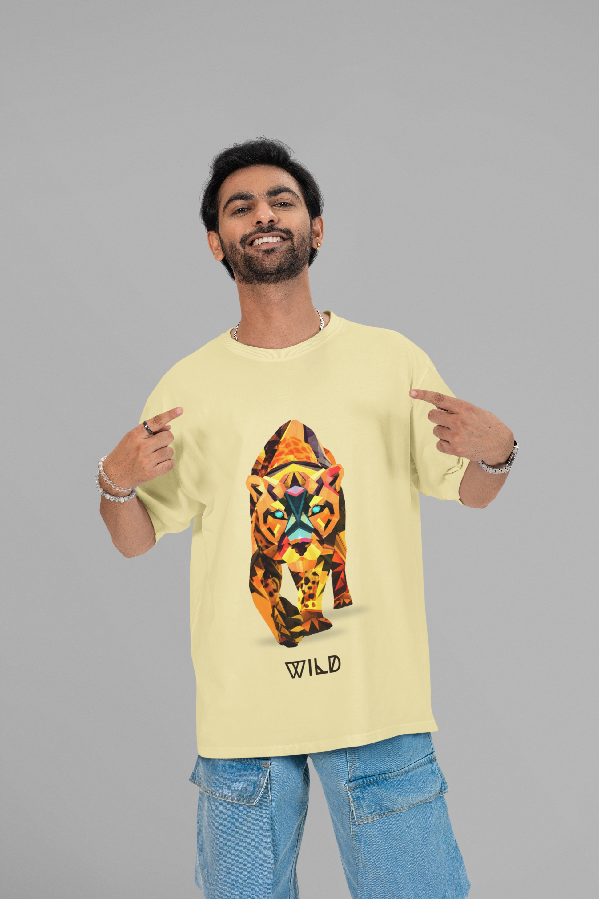 wild unisex t-shirt beige size S M L XL XXL XS