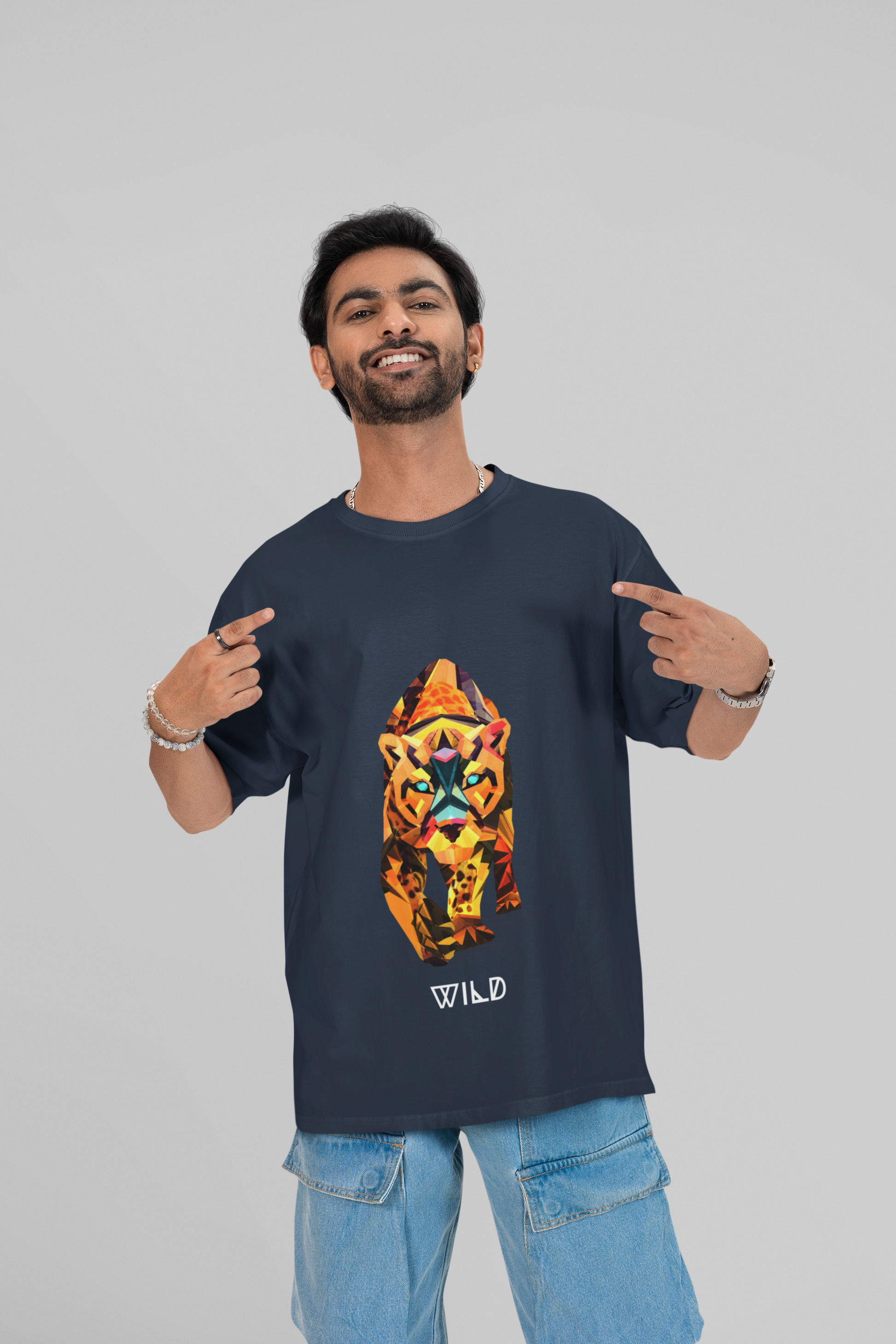 wild oversized t-shirt navy blue