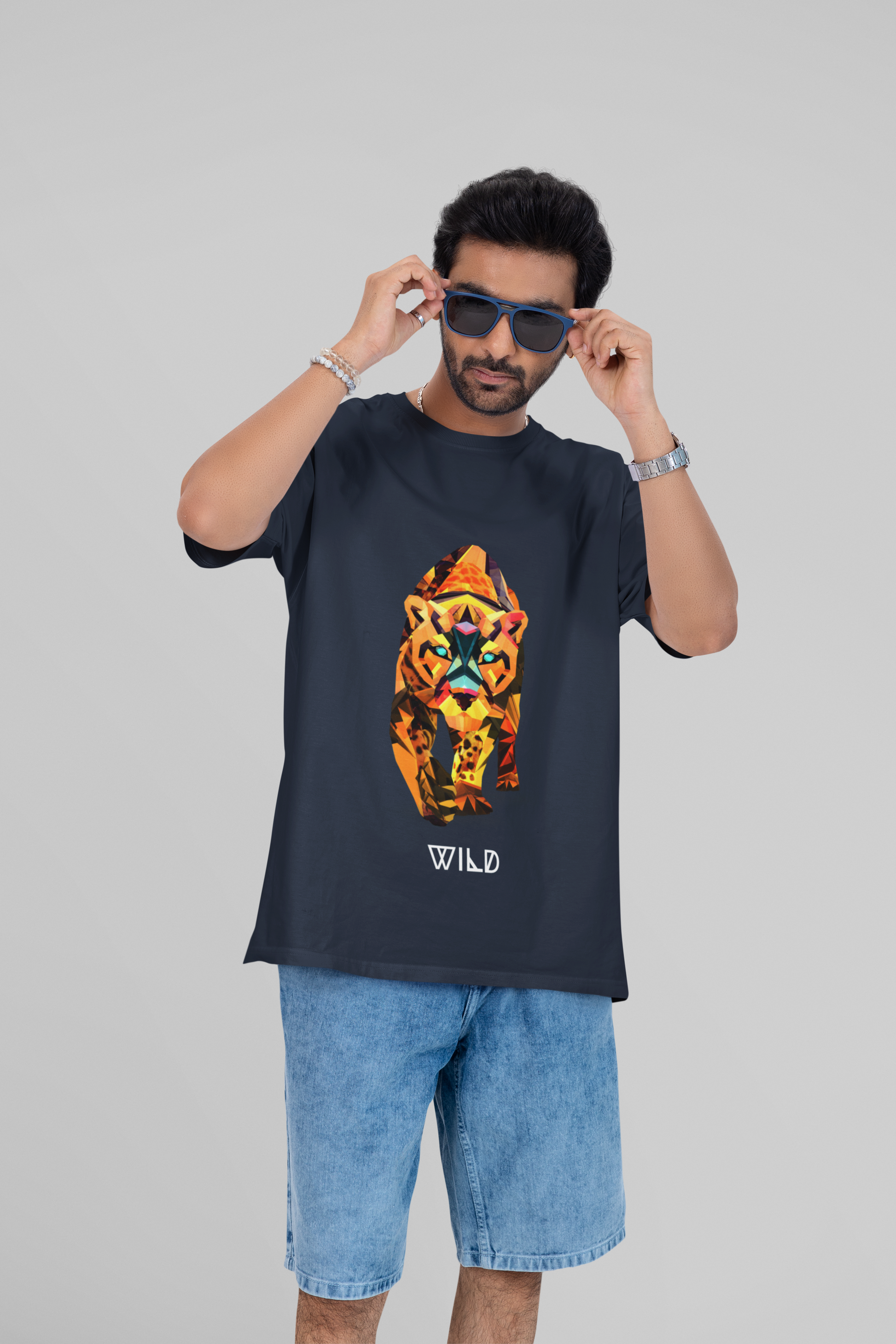 wild oversized t-shirt navy blue